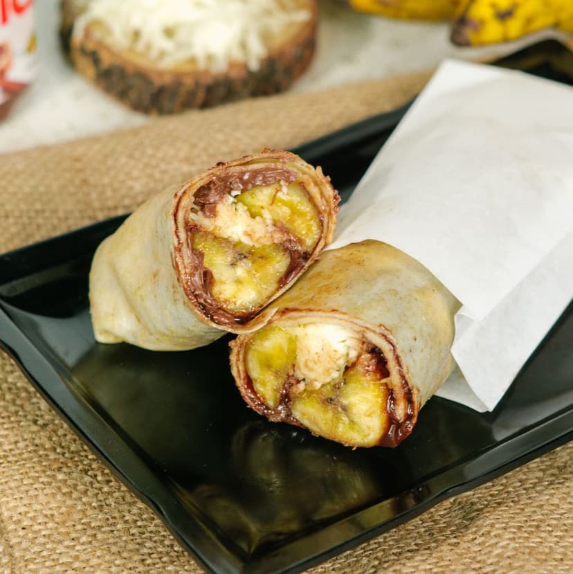 Kebab Banana Nutella / Ovomaltine Keju