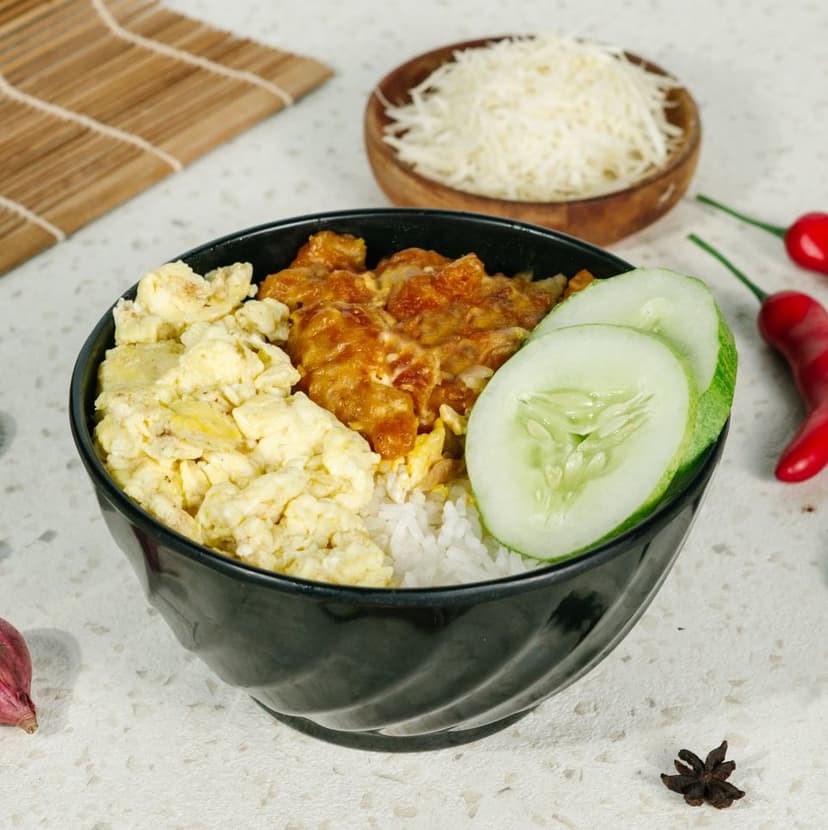 Nasi Ayam Saus Keju